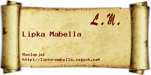 Lipka Mabella névjegykártya